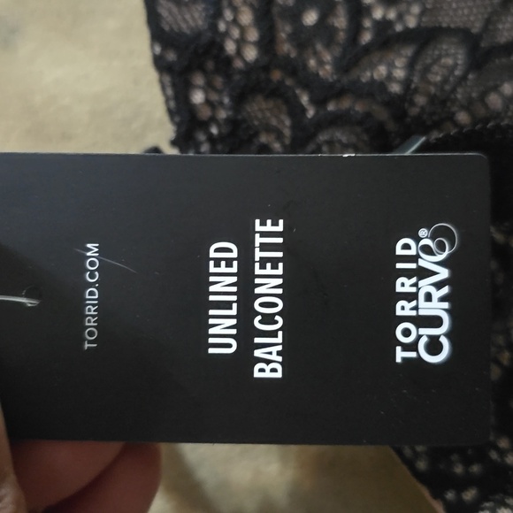 Torrid Curve Unlined Balconette Black Lace Underwire Bra 44DD NWT - Picture 7 of 8